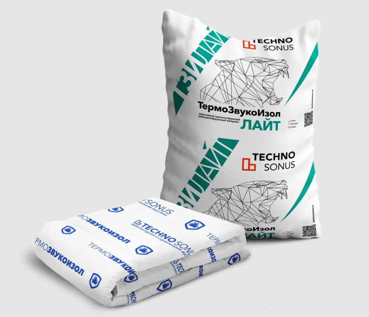 Мат для звукоизоляции Техносонус ТермоЗвукоИзол Лайт 10х1,5 м х 10 мм