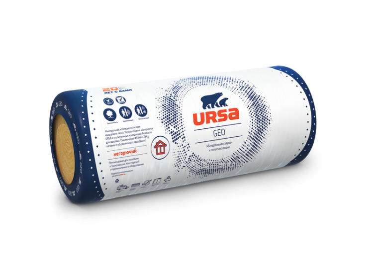 Утеплитель Ursa GEO 37 RN М-15 8500х1200х100 мм