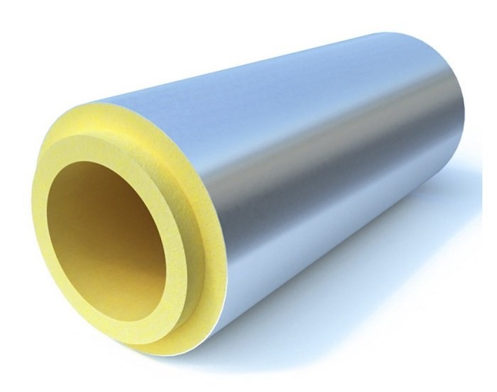 Скорлупа  для теплоизоляции труб ППУ С фольгированная 1000х57х30 мм