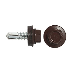 Саморез кровельный RAL 8017 4,8*28 (коричневый шоколад)